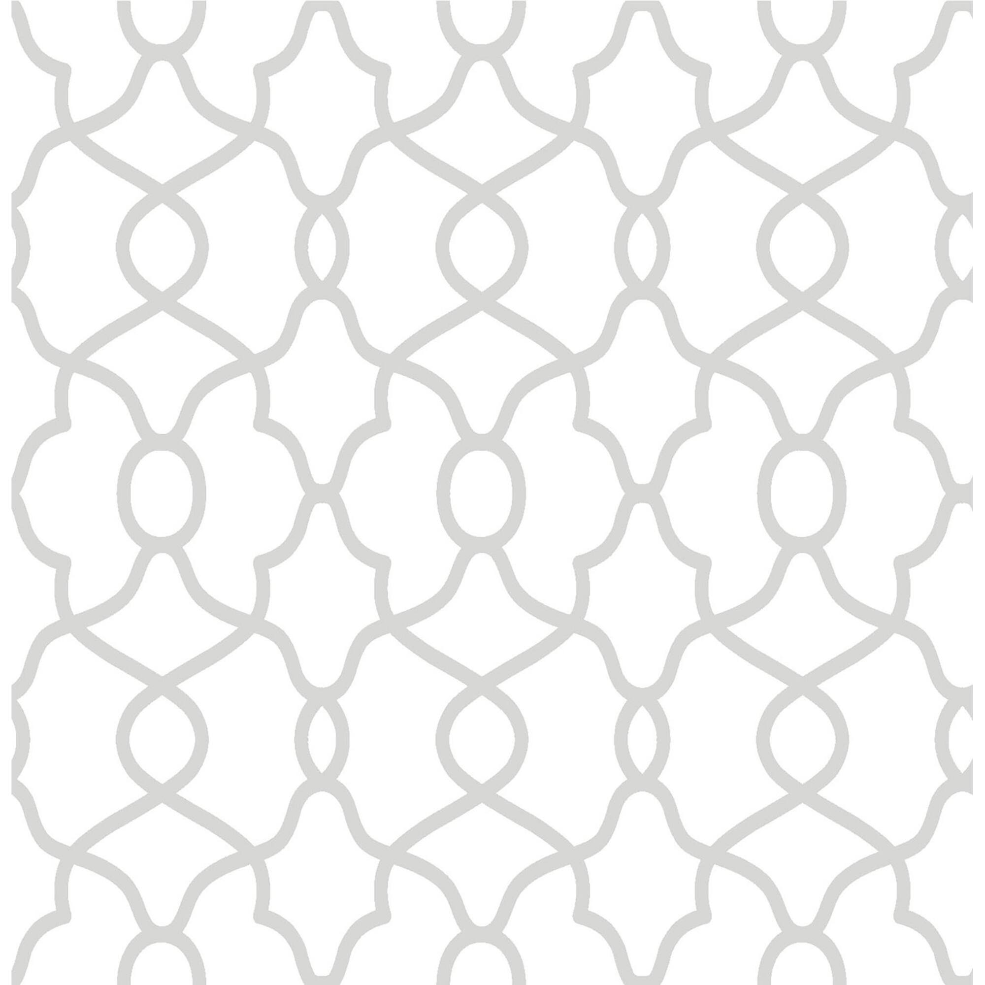 NuWallpaper White & Silver Clearly Cool Peel & Stick Wallpaper